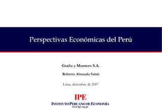 Perspectivas Económicas del Perú