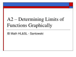 A2 – Determining Limits of Functions Graphically