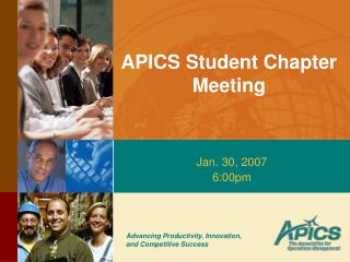 APICS Student Chapter Meeting