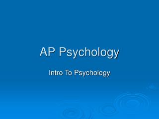 AP Psychology