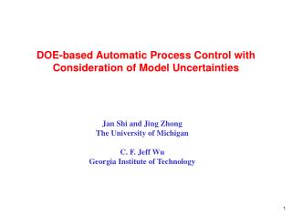 DOE-based Automatic Process Control with Consideration of Model Uncertainties