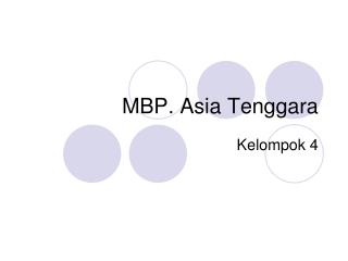 MBP. Asia Tenggara