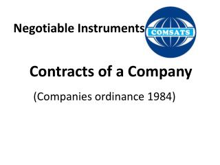 Negotiable Instruments