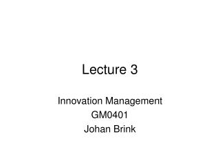 Lecture 3
