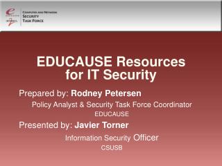 EDUCAUSE Resources for IT Security