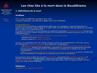 Les rites liés à la mort dans le Bouddhisme