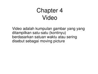 Chapter 4 Video