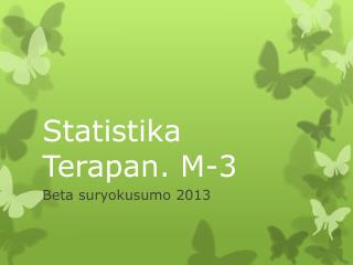 Statistika Terapan. M-3