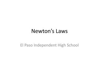 Newton’s Laws