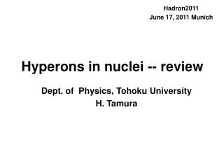 Hyperons in nuclei -- review