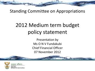 2012 Medium term budget policy statement