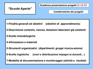 “Scuole Aperte”