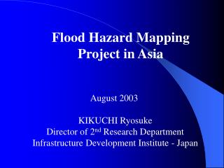 Flood Hazard Mapping Project in Asia