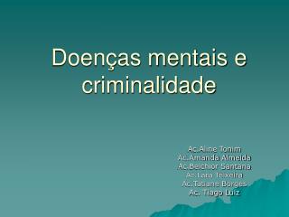 Doenças mentais e criminalidade