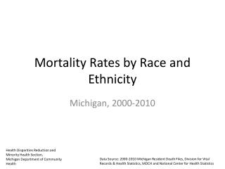 Mortality Rates by Race and Ethnicity