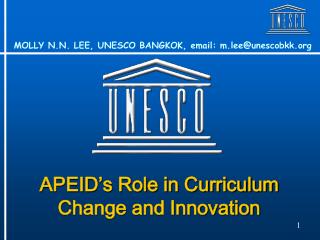APEID’s Role in Curriculum Change and Innovation