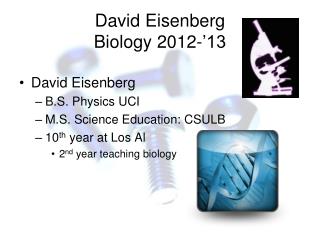 David Eisenberg Biology 2012-’13