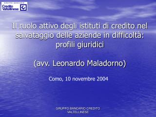 Como, 10 novembre 2004