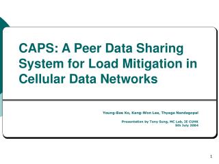CAPS: A Peer Data Sharing System for Load Mitigation in Cellular Data Networks