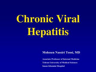 Chronic Viral Hepatitis