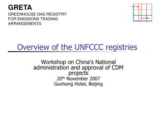 Overview of the UNFCCC registries