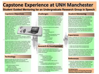 Capstone Experience at UNH Manchester