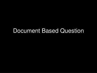Document Based Question