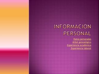 Información personal