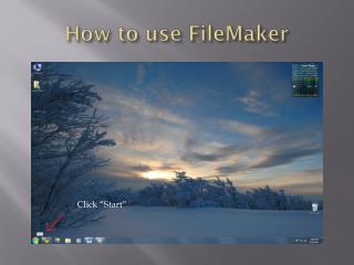 How to use FileMaker