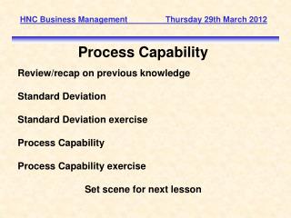 Process Capability