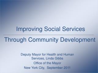 Improving Social Services Through Community Development
