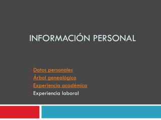 Información personal