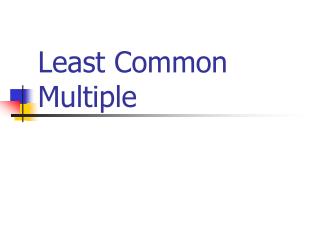 Least Common Multiple