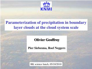 Parameterization of precipitation in boundary layer clouds at the cloud system scale