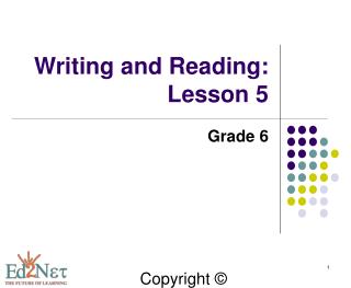 Writing and Reading: Lesson 5