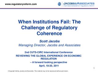 2nd CUTS-CIRC International Conference REVIEWING THE GLOBAL EXPERIENCE ON ECONOMIC REGULATION