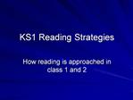 KS1 Reading Strategies