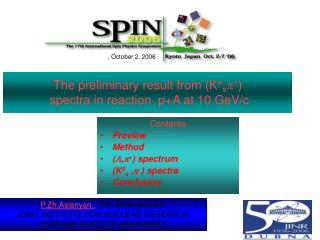 The preliminary result from (K° s   ) spectra in reaction p+A at 10 GeV/c