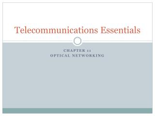 Telecommunications Essentials