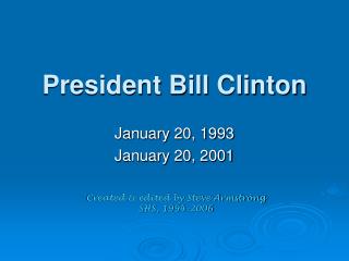 President Bill Clinton