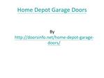 Home Depot Garage Doors