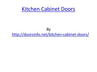 Kitchen Cabinet Doors