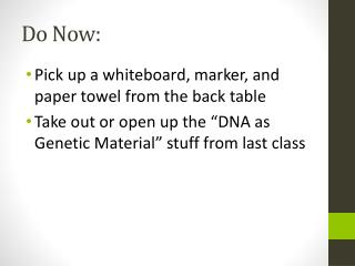 Do Now: