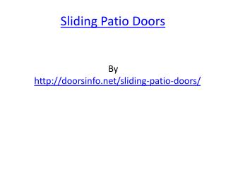 Sliding Patio Doors