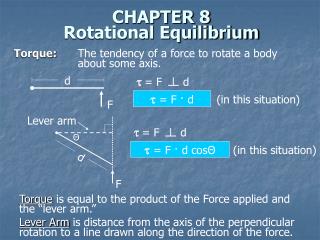 CHAPTER 8 Rotational Equilibrium