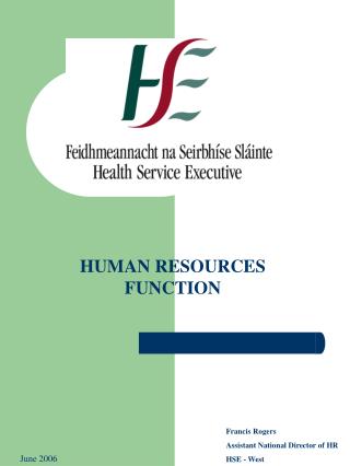 HUMAN RESOURCES FUNCTION