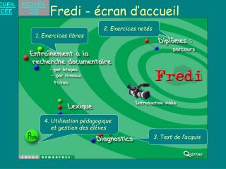 Fredi - écran d’accueil