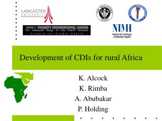 Development of CDIs for rural Africa