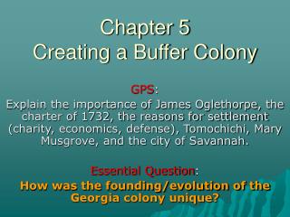 Chapter 5 Creating a Buffer Colony