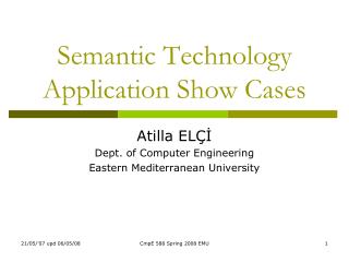 Semantic Technology Application Show Cases
